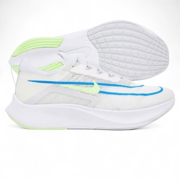 Nike Zoom Fly 4 Mens Running Shoes White/Lime Glow CT2392 100 (NEW) - Picture 1 of 7